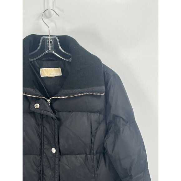 Michael Kors Mid Length Black Puffer Jacket Coat Down Fill Sz Small - Picture 3 of 6